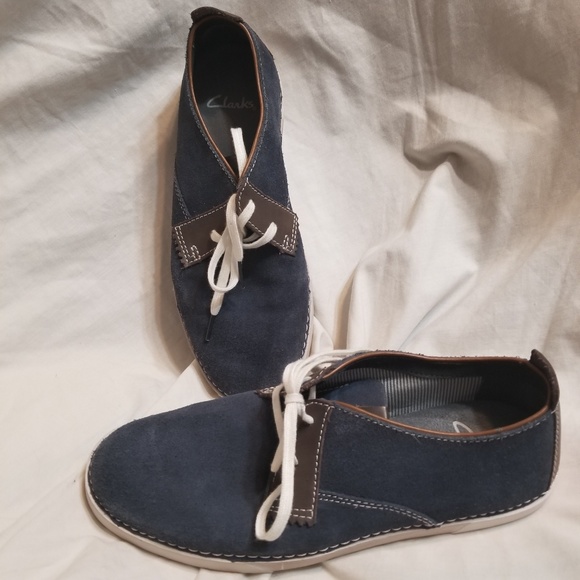 Clarks Other - Clarks Neelix vibe casual oxfords 8 M blue suede